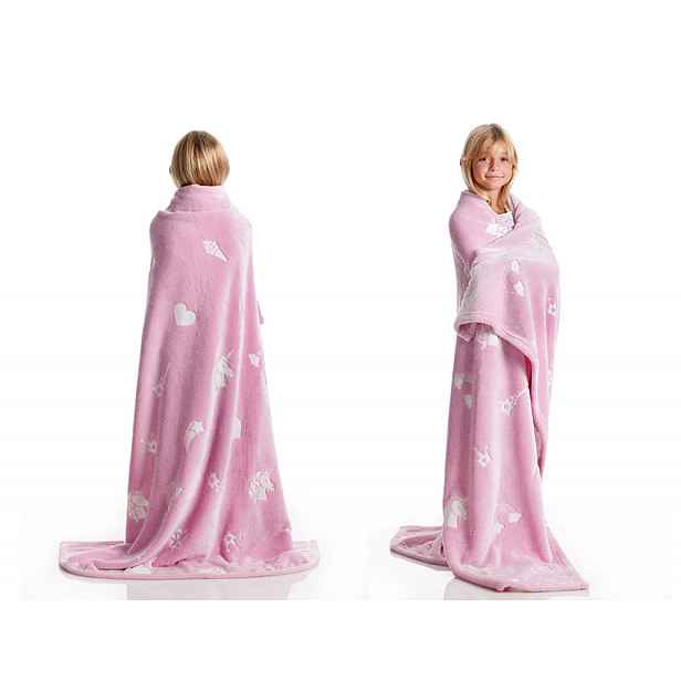 Premium Značková Deka Teplá Milá Fluo Svítící Ve Tmě 130X150 cm Kn
