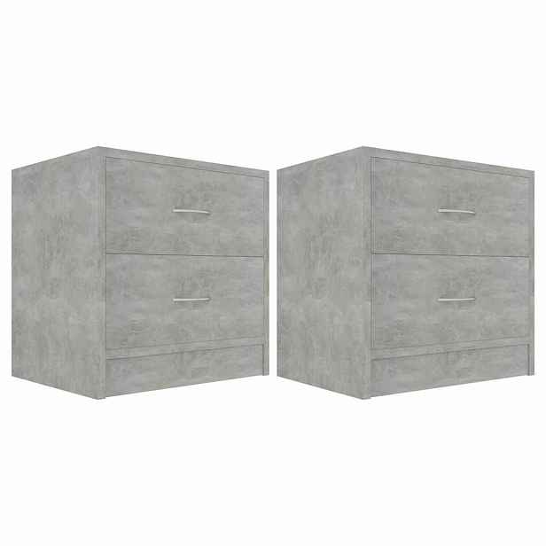 vidaXL Noční stolky 2 ks betonově šedé 40x30x40 cm kompozitní dřevo