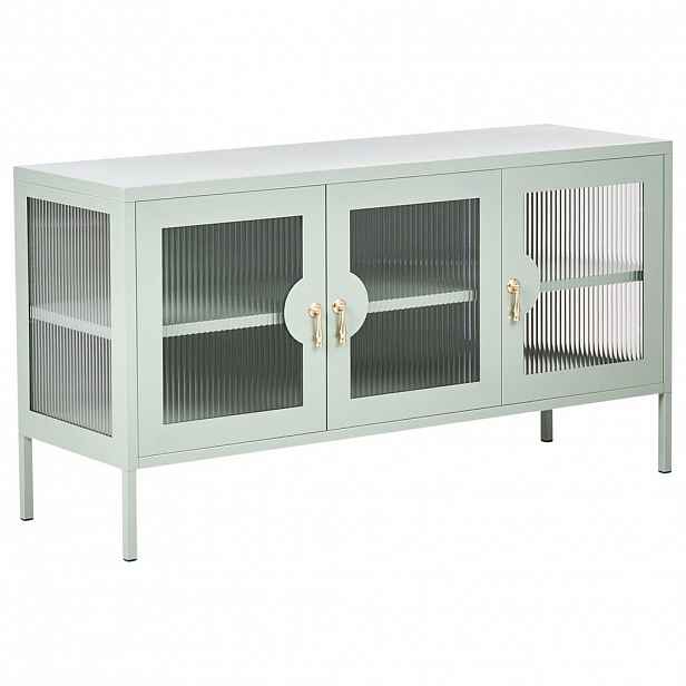 Beliani SIDEBOARD se 3 dveřmi Kov Mátově zelený Gleora