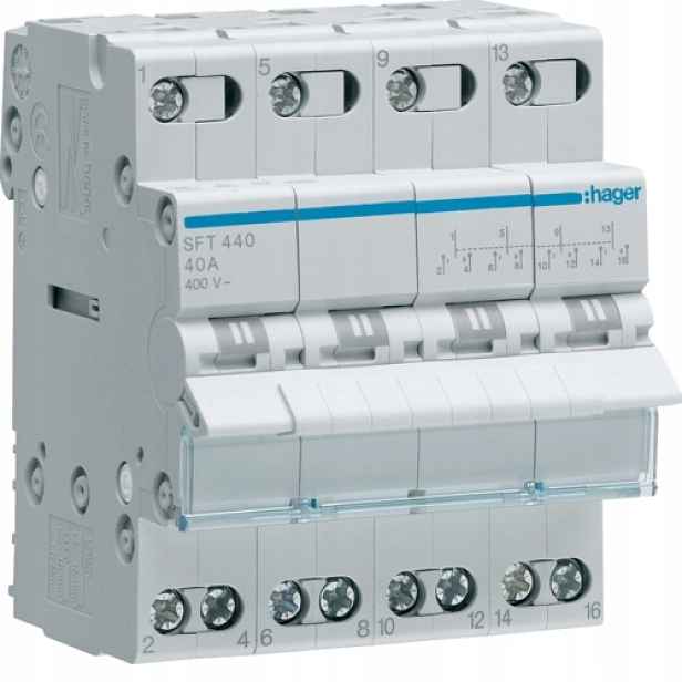 Přepínač zdroje napájení SFT440 40A 4P Hager
