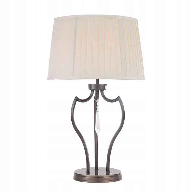 Stolní lampa hnědá glamour Pimlico křišťál Elstead 60W E27