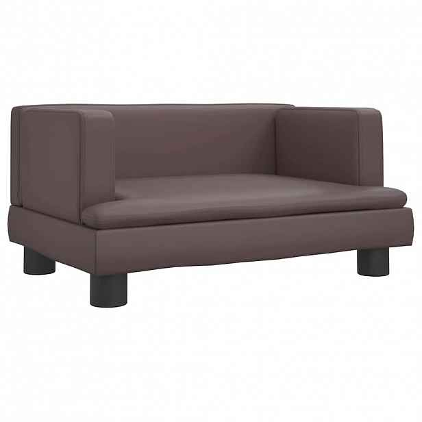 vidaXL Pelíšek pro psy hnědý 60 x 40 x 30 cm umělá kůže