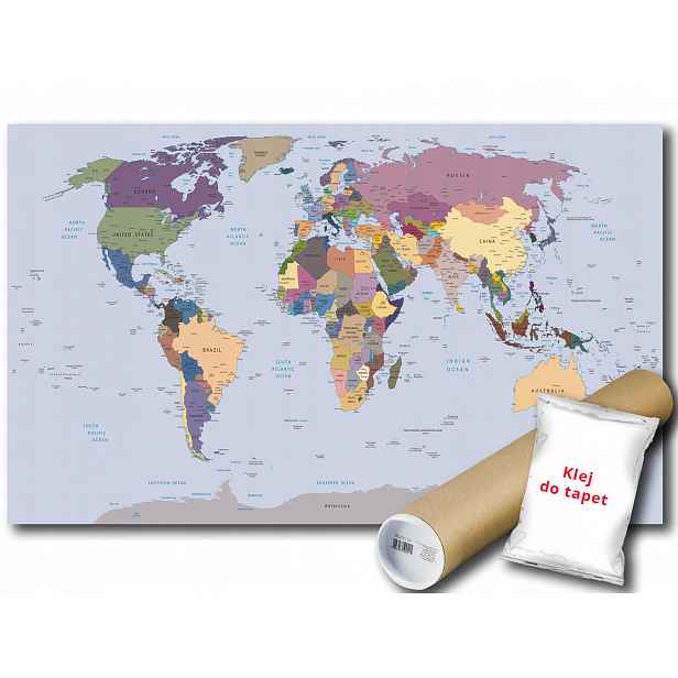 Vinylová Fototapeta Politická Mapa 368x254