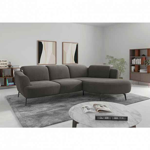 Sit & More ROHOVÁ SEDAČKA, textil, barvy grafitu