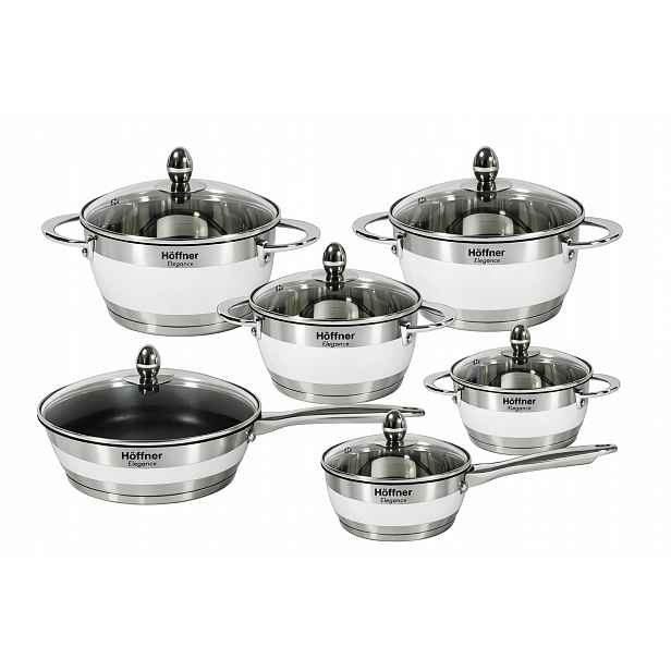 Sada Hrnců 12 ks Plyn/indukce Hoffner Elegance Premium