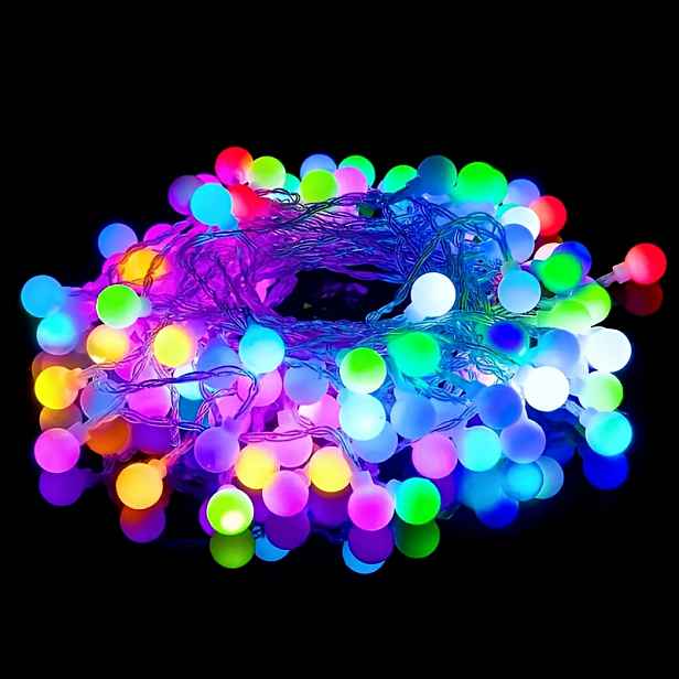 TEMU 1 ks 150 cm (59,06 palců) LED matné malé kulaté světelné řetězy, ideální pro vytvoření jarního kempingového atmosféry, vhodné pro použití v