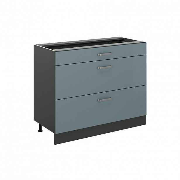 Vicco SPODNÍ SKŘÍŇKA KUCHYŇSKÉ LINKY R-Line, Modrošedá/Antracit, 100 cm bez pracovní desky