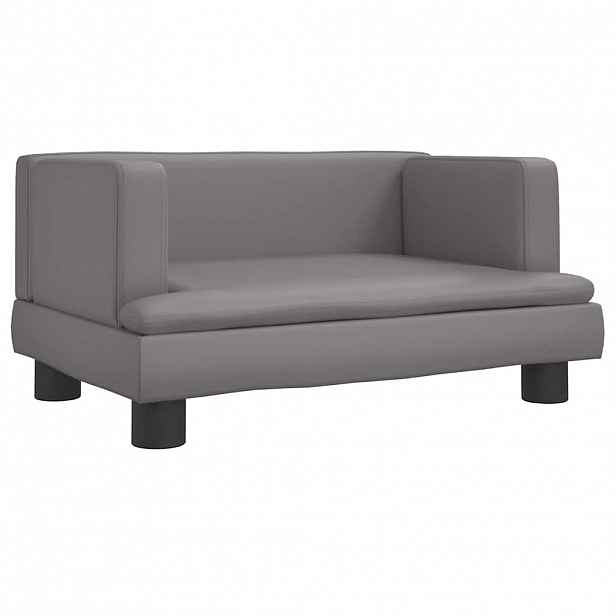 vidaXL Pelíšek pro psy šedý 60 x 40 x 30 cm umělá kůže