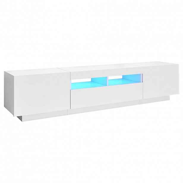 vidaXL TV skříňka s LED osvětlením bílá 180 x 35 x 40 cm