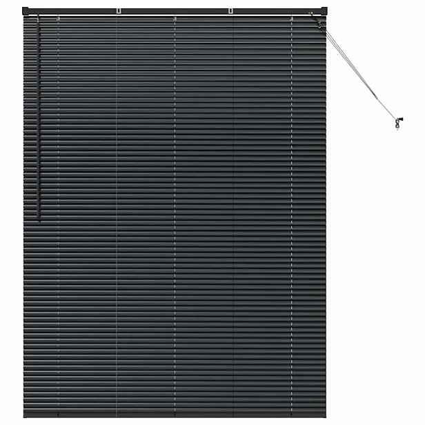 vidaXL Venet školní žaluzie Černá 175 x 135 cm 25 mm Hliník