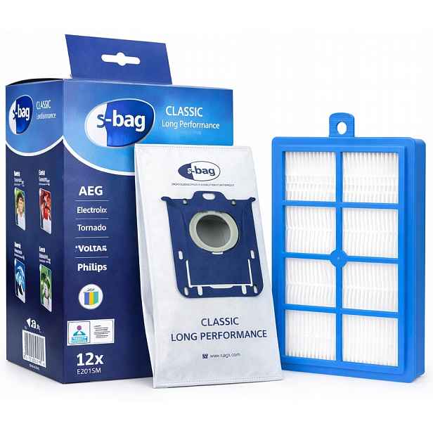 12 x sáčky Electrolux E201SM S-Bag Hepa filtr
