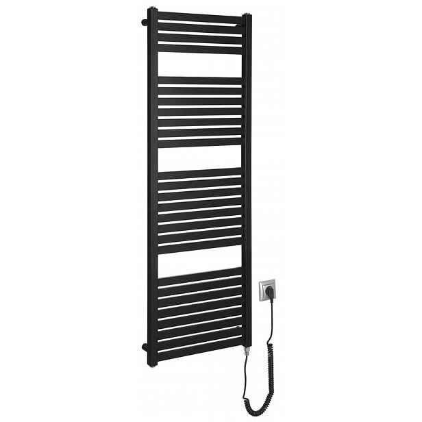 Aqualine - Topné těleso Tondi-E 45x133 cm, 500 W, matná černá DE476T