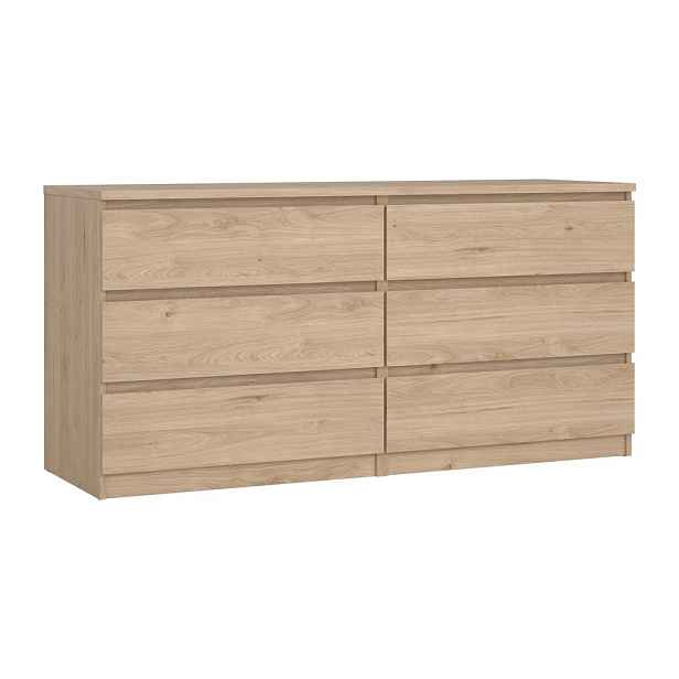 Komoda v dekoru dubu v přírodní barvě 154x76x50 cm Naia – Tvilum