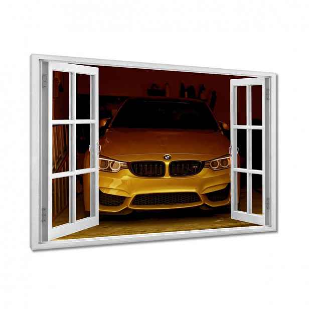 Obrazy 90x60 Zlaté Bmw Sportovní