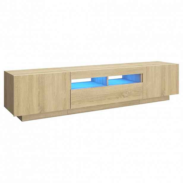 vidaXL TV skříňka s LED osvětlením dub sonoma 180 x 35 x 40 cm