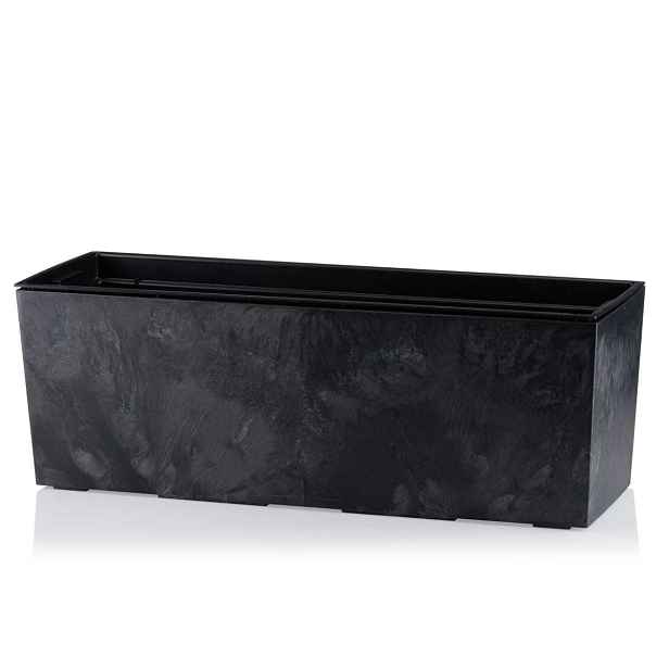 HowHomely Balkónový truhlík BOUQUET 56 cm černý beton