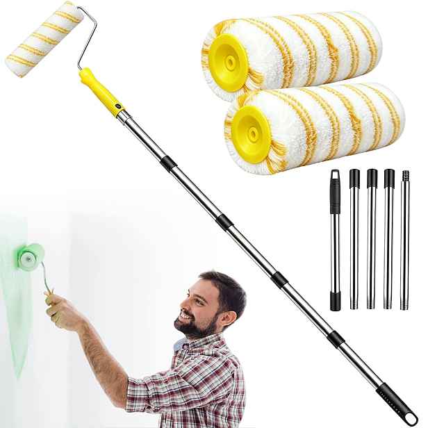 Malířský Váleček 200 CM, Sada Pro Malování Stěn A Stropů, Teleskopická Tyč