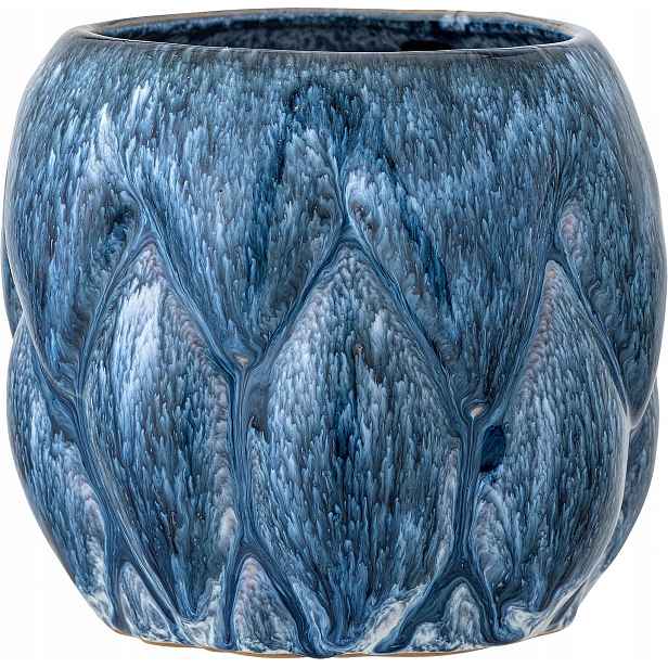 Obal Na Květináč na květináč Bloomingville Posey, kamenina, modrý, 15 x 14 cm
