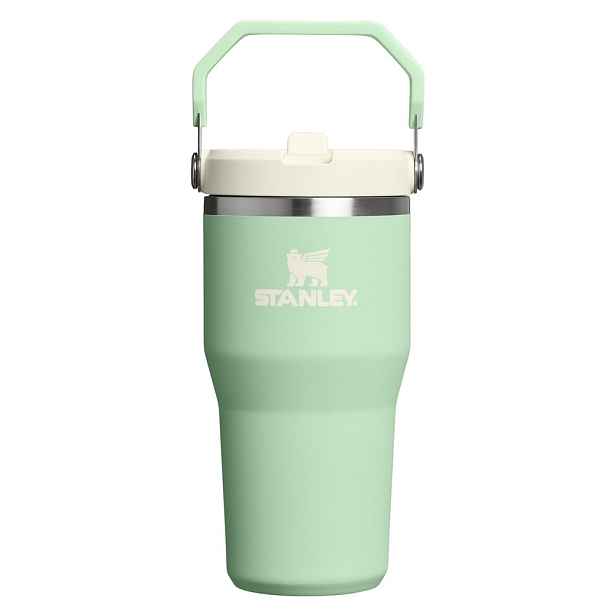 Šalvějově zelená termoska z nerezové oceli 600 ml IceFlow™ Flip Straw 2.0 Tumbler Pistachio – Stanley