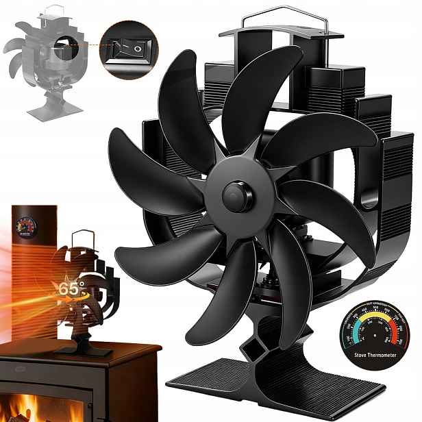 Krbový Ventilátor, Termoelektrický Ventilátor Napájený Teplem Do Krbu