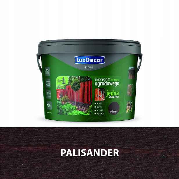 Luxdecor Zahradní Impregnace Na Zahradní Dřevo 9 L Palisandr Jedna Vrstva