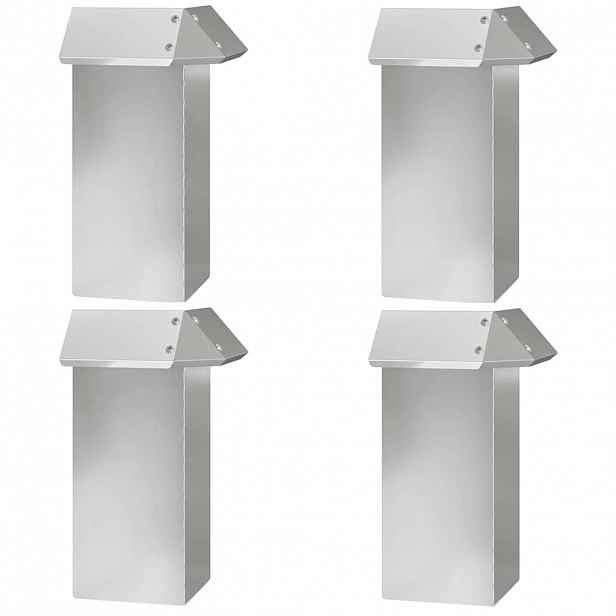 vidaXL Plaňka na šneky 4 ks 13,5 x 13,5 x 25 cm Pozinkovaná ocel