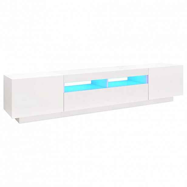 vidaXL TV skříňka s LED osvětlením bílá 200 x 35 x 40 cm