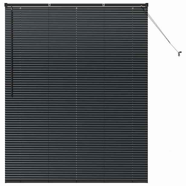 vidaXL Venet školní žaluzie Černá 175 x 150 cm 25 mm Hliník