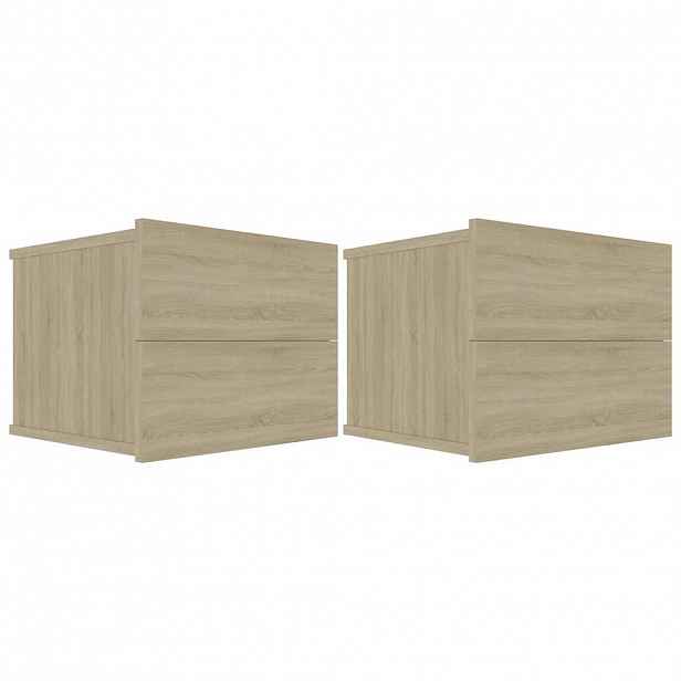 vidaXL Noční stolky 2 ks dub sonoma 40 x 30 x 30 cm kompozitní dřevo