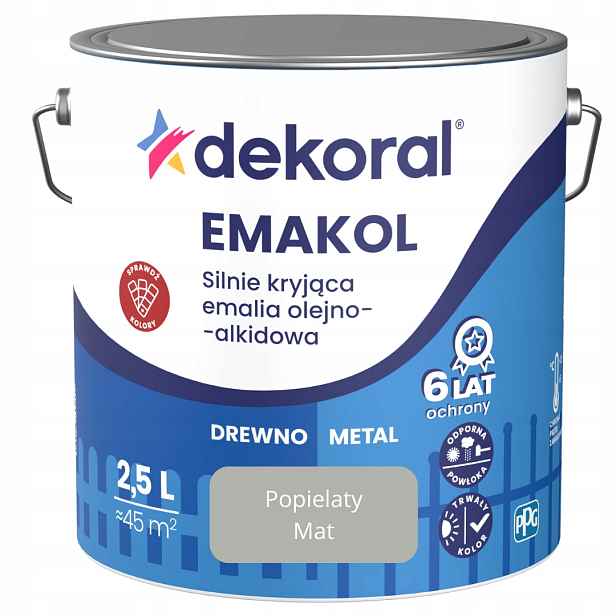 Dekoral Smalt Emakol Strong 2,5 L Popelavý Mat