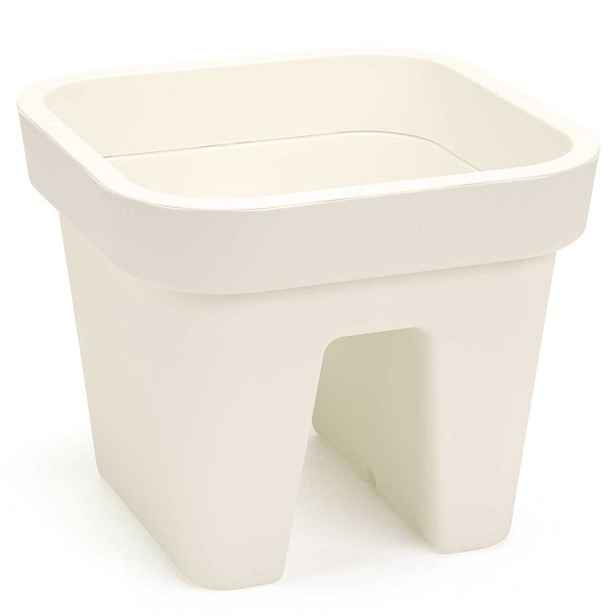 HowHomely Balkónový truhlík LYS 29 cm krémový