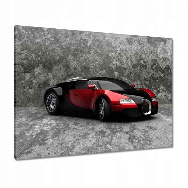 Obrazy 80x60 Bugatti Veyron Červená