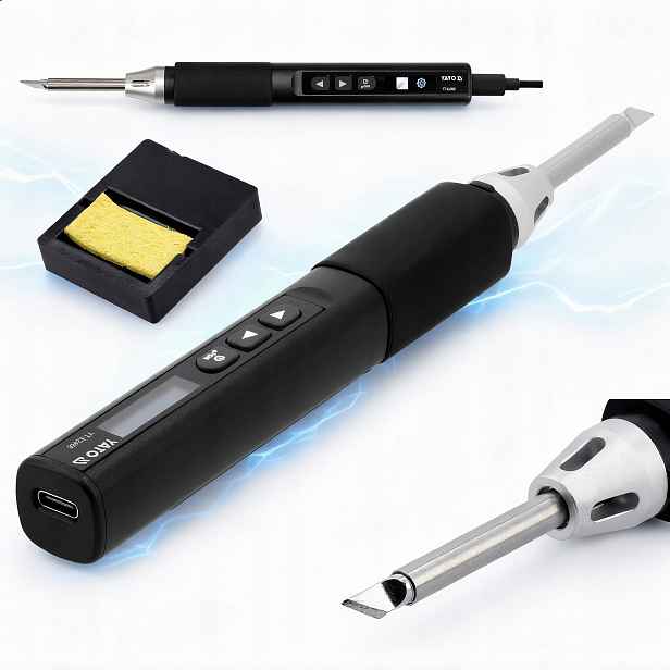 Přenosná Digitální Páječka 65W S Oled Hrotem T12 Usb-c Yato YT-82488
