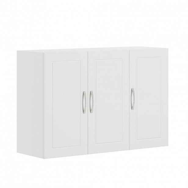 SoBuy NÁSTĚNNÁ SKŘÍŇKA se 3 dveřmi Bílá 90x30x60cm Minimalistický
