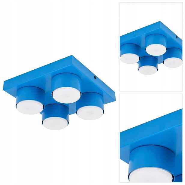 Stropní svítidlo Brix modrá s přirozeným světlem v pracovně Tk Lighting