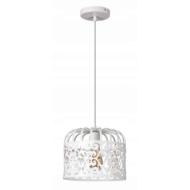 Závěsná lampa ve vintage stylu, bílá, matná do obývacího pokoje v ložnici Rabalux