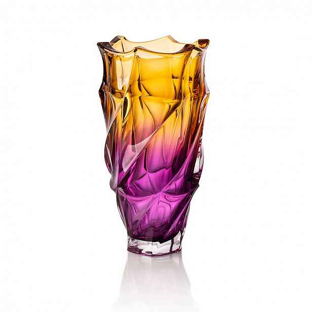 Bohemia Flamenco Amber Purple Váza (300 MM)