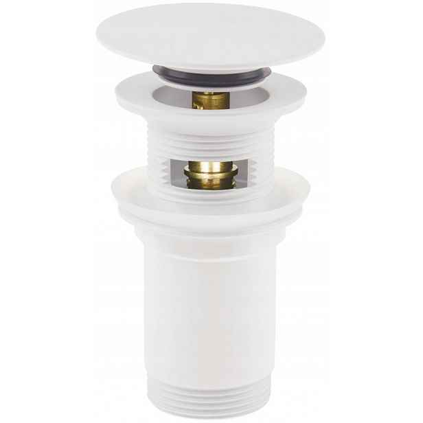 Click-Clack bianco Univerzální zástrčka pro umyvadlo nebo bidet s kovovým g