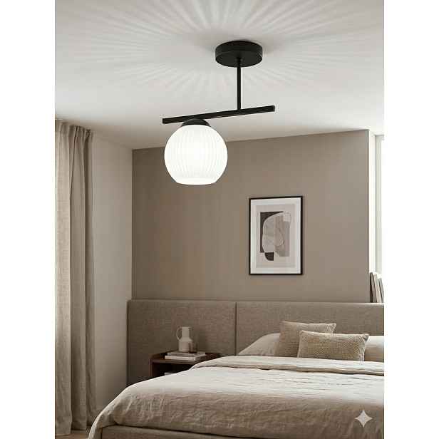 Euro-Lamp Stropní Svítidlo Nexus 1 Černá Stínidlo proužek bílý 1X60W Výrobce