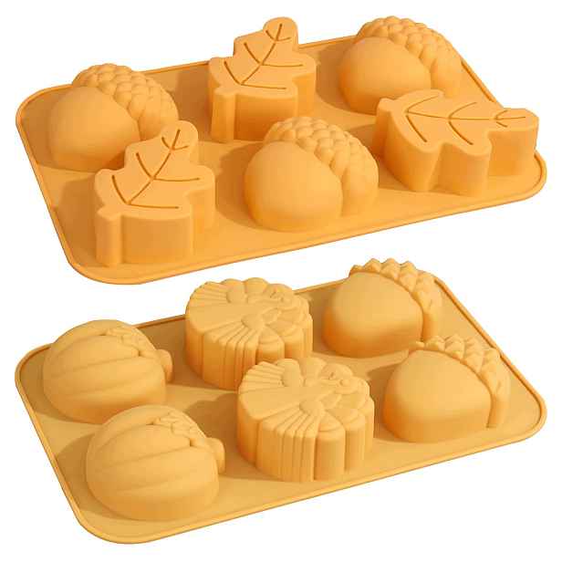 Formičky Na Dýně 2 Ks Silikonové 3D 6 Hnízd Na Dorty A Muffiny