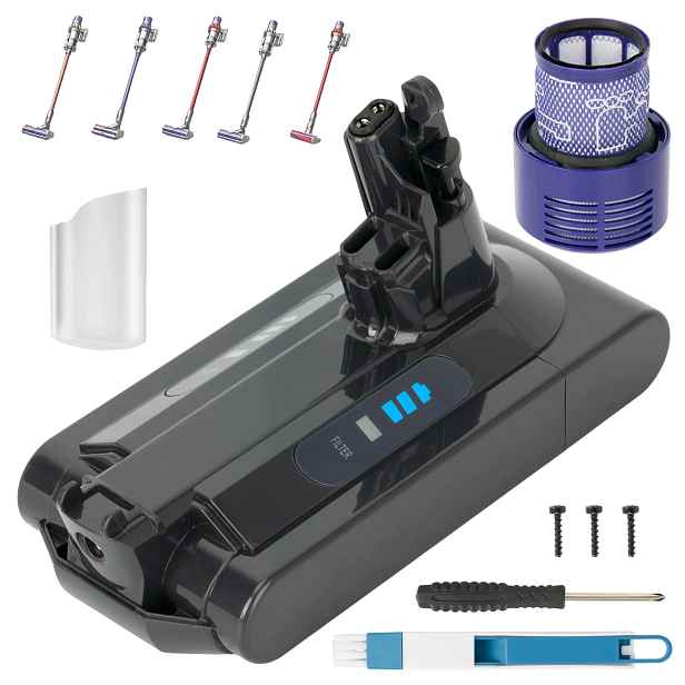 3900 Mah Akumulátor Lithium-iontový pro Dyson V10 s Hepa filtrem a nářadím