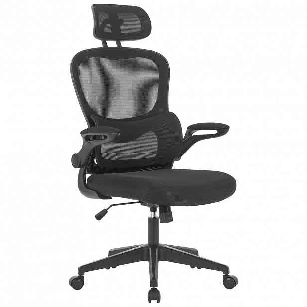 Carryhome OTOČNÁ ŽIDLE, síťovina, černá