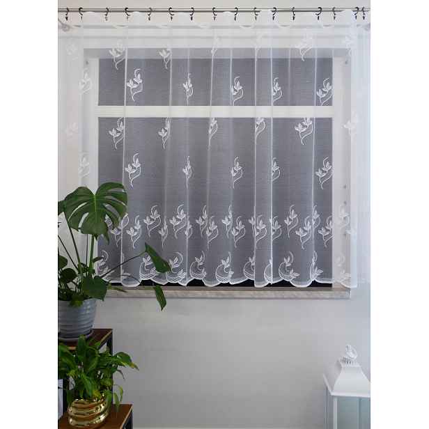 Mg Záclona 4574 Bílá 300x160 cm Hotová S Páskou M