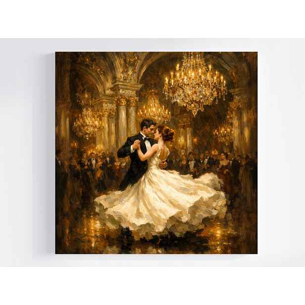 Obraz Na Plátně Canvas Hudba Tanec Bal Pár Tanečníci Elegance 50x50