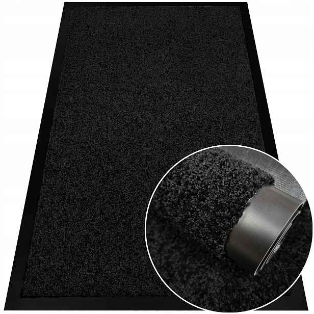 Stěrač Pod Dveře 80x120 Černá Podložka Na Boty Elegantní Měkká Absorpční