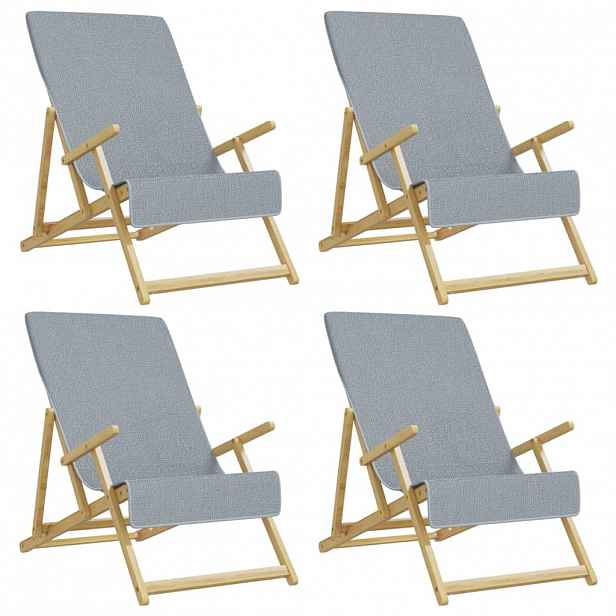 vidaXL Plážové osušky 4 ks šedé 60 x 135 cm textil 400 GSM