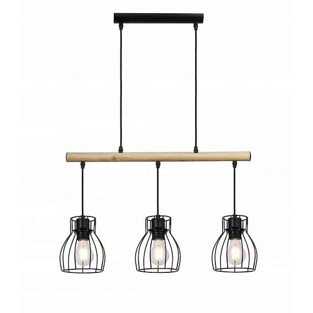 Závěsné svítidlo černé loft 3xE27 Bernita 33-78087 Candellux
