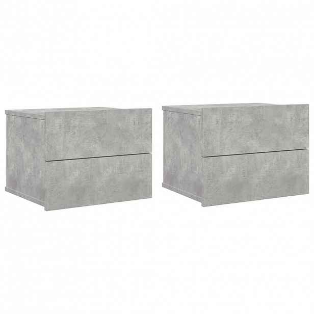 vidaXL Noční stolky 2 ks betonově šedé 40x30x30 cm kompozitní dřevo