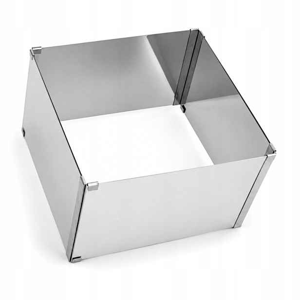 Cukrářský rohlík obdélníkový, nastavitelný, vysoký tvar, obruč 20 cm KuchPol