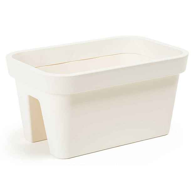 HowHomely Balkónový truhlík LYS 45 cm krémový